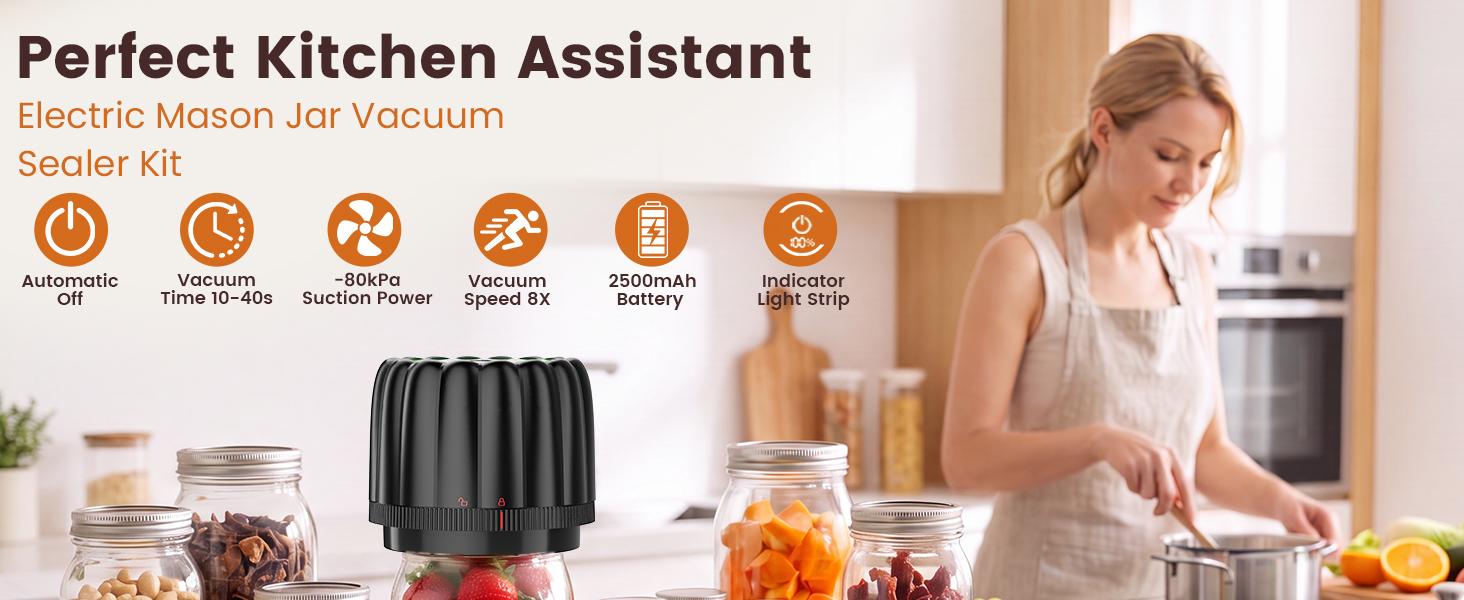 Mason Jar Vacuum Sealer Kit