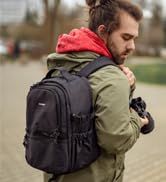 BAGSMART Camera Backpack, DSLR SLR Small Camera Bags for Photographers Compatible for Sony Canon ...