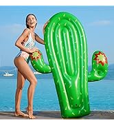 Jasonwell Inflatable Cactus Pool Float - Water Fun Floats for Swimming Pool Lounger Floaty with C...