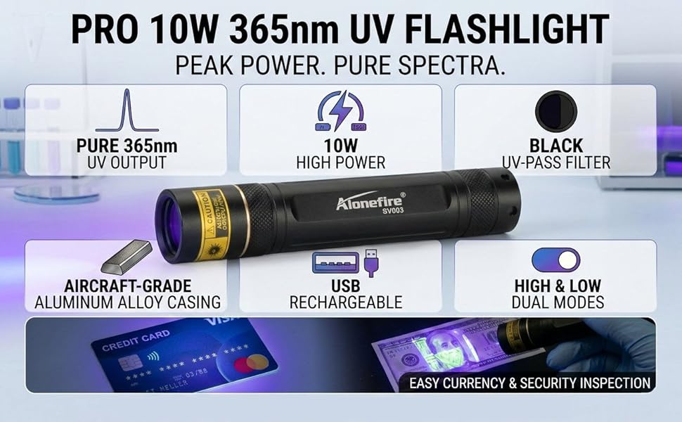 365nm uv flashlight