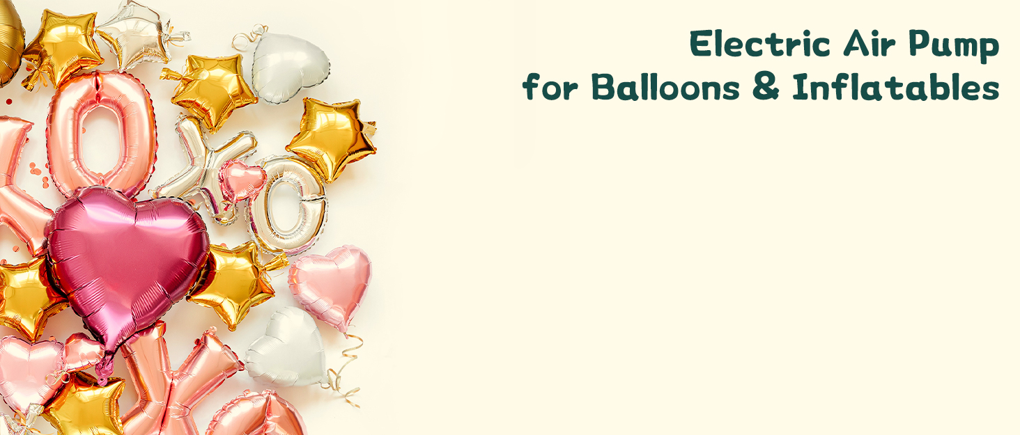 electric air pump for balloons and inflatables