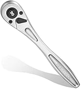 DURATECH 1/2 Ratchet Handle, 90-Tooth Socket Wrench, Reversible Ratchet Wrench, Quick-release