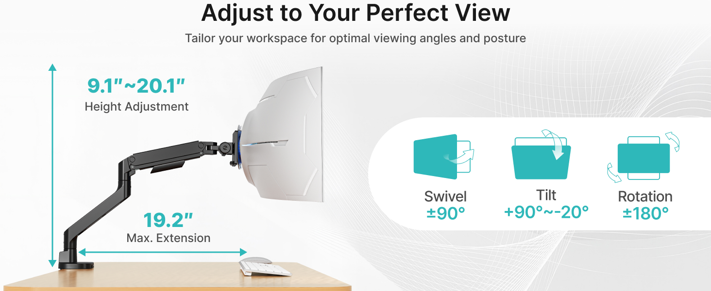 9 inch ultrawide mount desk stand
