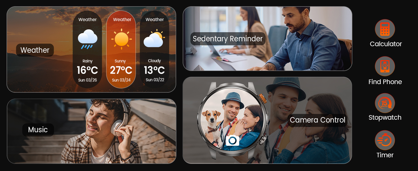 Military Smart Watches for Men Fitness Tracker Watch