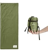 Warm Weather Sleeping Bag - Portable, Waterproof, Compact Lightweight, Comfort with Compression S...