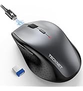 TECKNET Wireless Mouse Rechargeable,Mouse for Laptop Computer,2.4G USB Computer Mice Wireless,6 B...