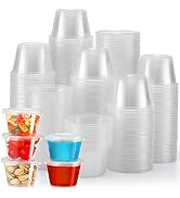 VITEVER [120 Sets - 4 oz ] Portion Cups With Lids, Small Plastic Containers with Lids, Airtight a...