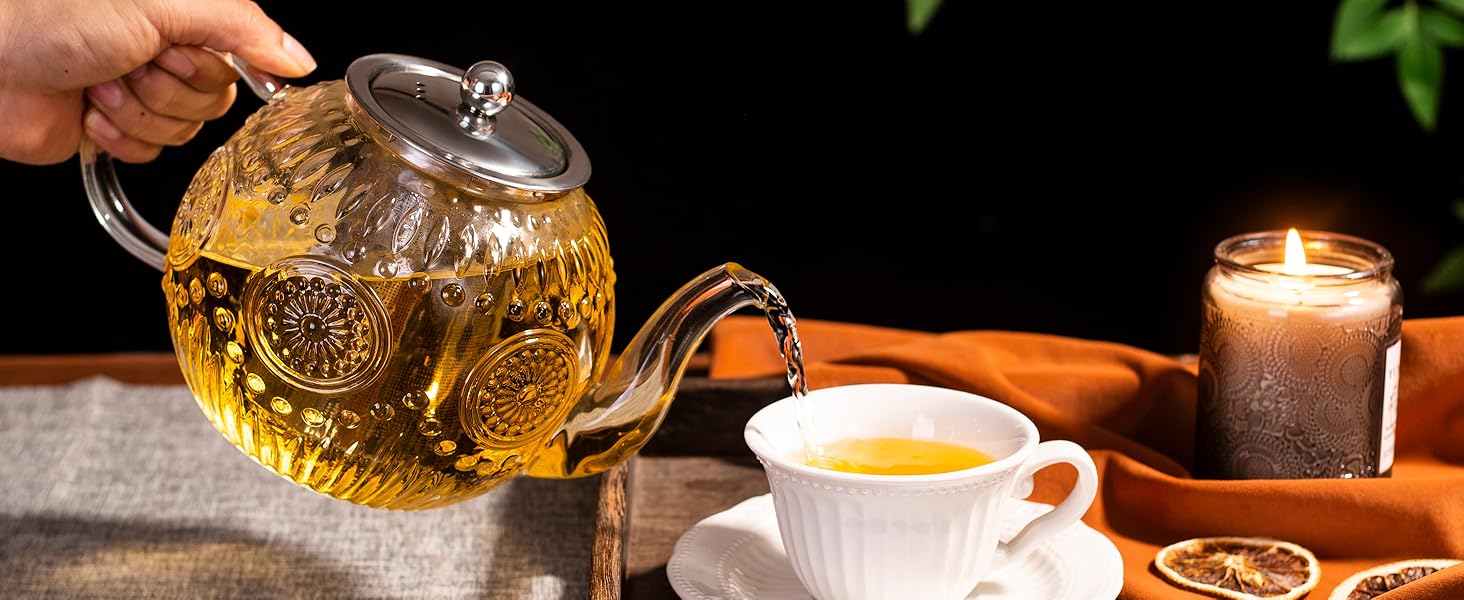 Vintage Glass Teapot 50oz