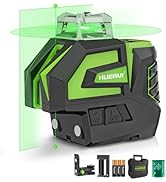 Huepar Self Leveling Laser Level Green Cross Line Laser with 2 Plumb Dots Laser Tool -360° Horizo...