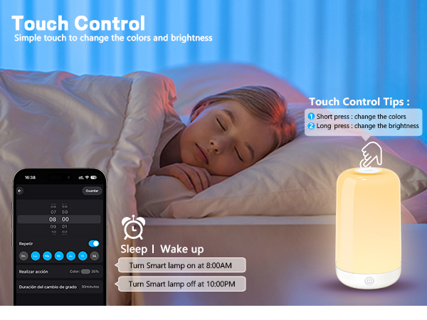 smart small lamp for table night stand