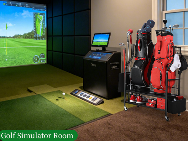 Golf Bag Storage Rack for Garage, Golf Bag Organizer and Golf Accessories, Golf Bag Storage Stand