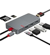 ANYPLUS USB C Hub Multiport Adapter, 7 in 1 USB C Dongle Laptop Docking Station with 4K HDMI, 3Po...