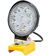 Cordless LED Work Light for Dewalt 20V Battery, 27W 2200LM Portable Flashlight, Tool Gifts for Me...