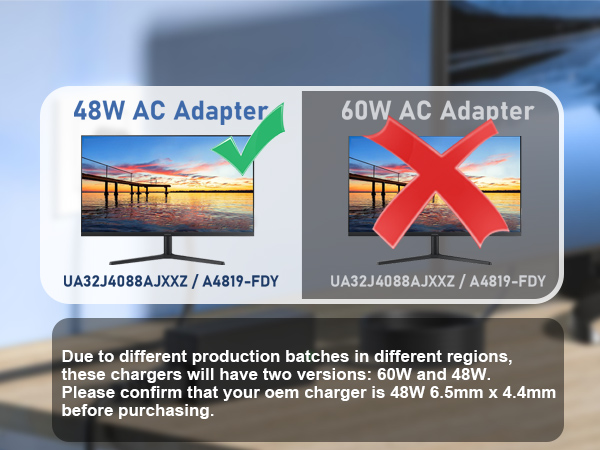 19v power cord for samsung monitor