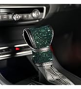 AOCISKA Universal Bling Car Gear Shift Cover,Leather Auto Gear Shift Knob Cover with Glitter Blin...