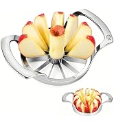 Aruosut Apple Slicer, 12 Blade Extra Large Stainless Steel Apple Cutter, Heavy Duty Slicer and Co...