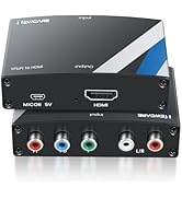 NEWCARE Component to HDMI Converter, Aluminum Alloy YPbPr + R/L to HDMI Adapter, 1080P Component ...