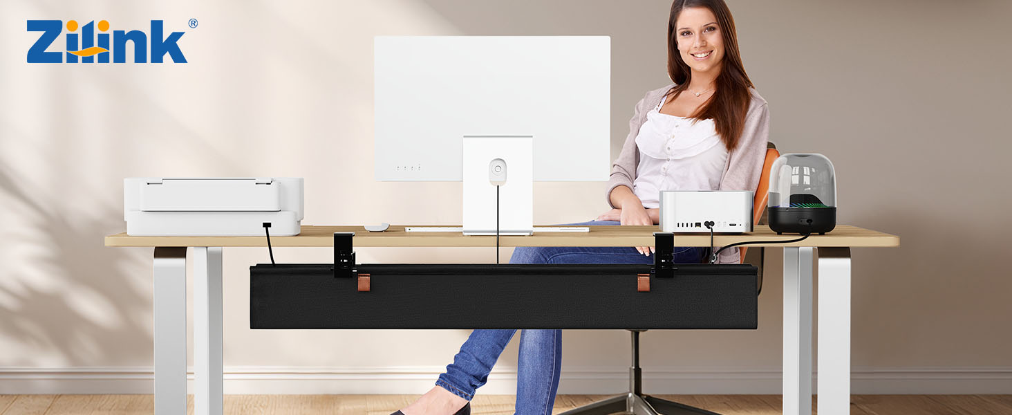 No Dril Under Desk Cable Management Tray