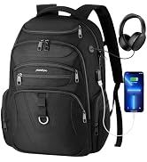 YAMTION School Backpack for Adults and Teens,17.3 Inch Large Laptop Bookbag for High School Colle...
