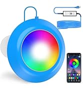 LyLmLe LED Pool Lights, 20W Smart Magnetic Underwater Lights with APP Control, 800lm Dimmable, IP...
