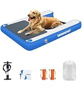 VEBESYET Inflatable Dog Water Ramp, Dog Floats Ramp Ladder for Pools, Boats, Docks, Sea and Lake,...