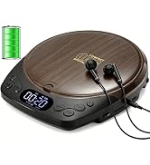 Rechargeable CD Player with Headphones, Portable CD Player for Car &amp; Home, Small CD Players Porta...