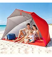 HOMEDEMO 9.5FT Oversized Beach Umbrella Shelter with Patented Side Panels, 3-in-1 Canopy Umbrella...