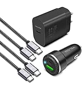 Super Fast Charger Type C Kit, VELOGK 25W PD PPS Wall/Car Charger for Samsung Galaxy S23 Ultra/S2...