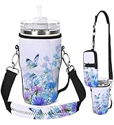 AUPET Water Bottle Holder Carrier Bag fit for 30/20 /14 oz Stanley Flowstate IceFlow Yeti Tumbler...