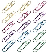 GAUENEEN 15 Pcs Colorful Metal Pen Clips, Pen Holder Clips for Notebook Journal and Book, Paper C...