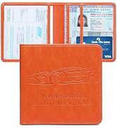 Peisicne Car Registration and Insurance Holder, Vehicle Glove Box Car Organizer with Magnetic Clo...