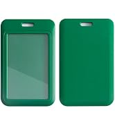 Larpur Sliding Badge Holders, 2 Pack Hard Plastic Card Case Holders with Clear ID Window, Vertica...