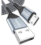 FEMORO USB to Micro USB Cable 10 ft Long 480Mbps Data Transfer &amp; 12W Charging, Micro USB 2.0 Char...
