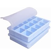 2 Tbsp Silicone Freezer Molds with Lids,100% Platinum Silicone Freezer Trays, Oven &amp; Microwave Sa...