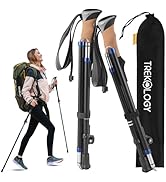 TREKOLOGY Hiking Poles with Real Cork Grips, Adjustable for Heights 5'2'' to 6'5'' – Lightweight ...