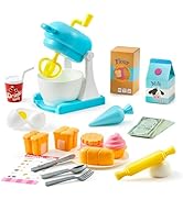 Whisk n' Bake Bakery Mixer Playset, 16 Pieces Toy Kitchen and Food Accessories with Play Money an...