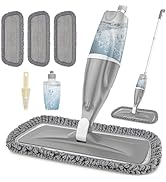 Microfiber Mop Spray Mops for Floor Cleaning - EXEGO Wet Mops Dust Mop Wood Floor Mop with 3X Was...