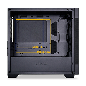 It supports motherboard size matx mini itx micro atx from different brand ausu gigavyte arose