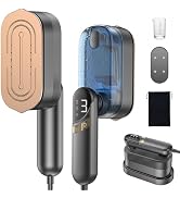 LOXP 2-in-1 Hand Held Steamer Iron for Clothes, 1000W Travel Steamer with Ceramic Soleplate, 9s F...