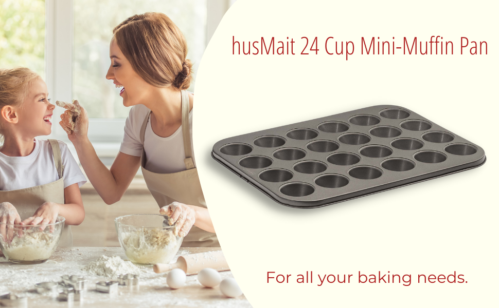 Baking, Cooking, Carbon Steel, Mini Muffin American Owned, Durable, Dishwasher Safe