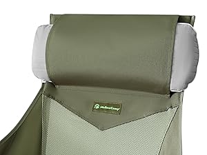 highback camp chair detail - green