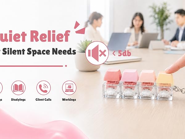silnt keyboard clicker fidget toy for silent palces clicky