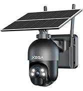 Xega 4G LTE Cellular Security Camera Outdoor Solar Camera Wireless Built-in SIM Card, 2K HD Color...