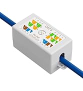 Iwillink 10Gbps Ethernet Junction Box, RJ45 Cat6 Junction Box Connector, Punch Down Type, White