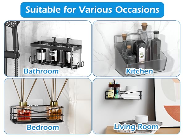 shower caddy adhesive hooks