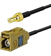 Eightwood Fakra Curry Female Code K to SMB Male Antenna Adapter Compatible with XM Sirius Satelli...