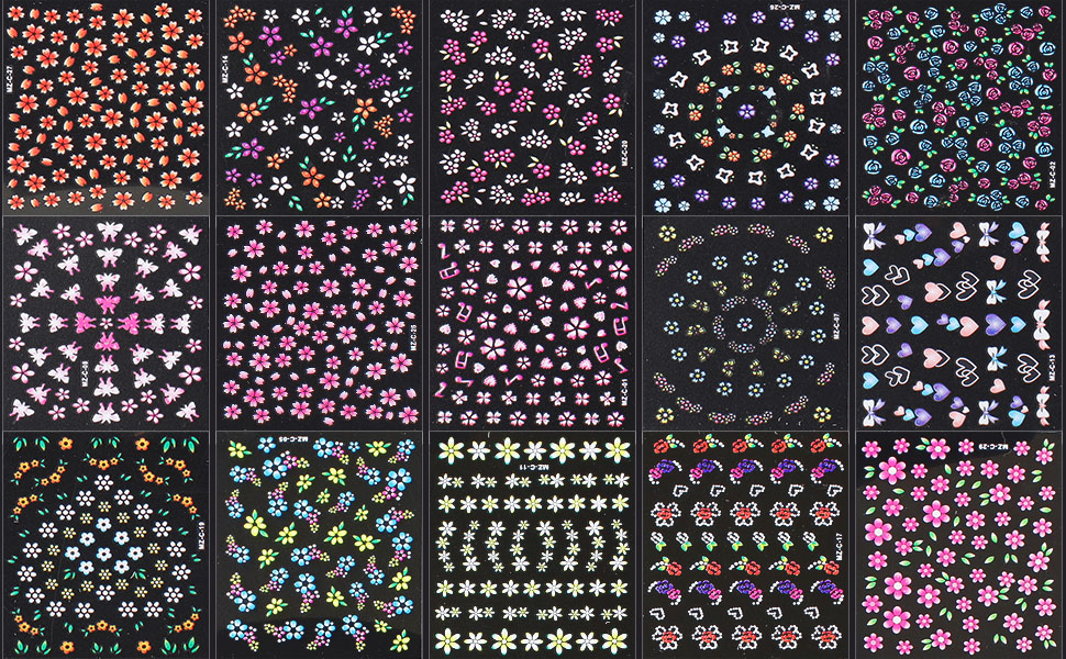 90 Sheets Nail Stickers for Nail Art DIY