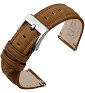 ANNEFIT Quick Release Leather Watch Bands 18mm 20mm 22mm for Men Women | Retro Crazy Horse Leathe...