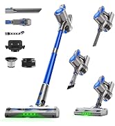 Honki Cordless Vacuum Cleaner for Home, 6-in-1 Lightweight Handheld Vacuum for Pet Hair, Hard Flo...