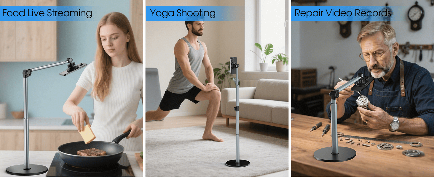 Overhead phone stand